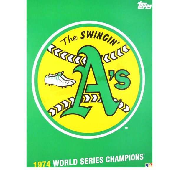 Vintage Baseball Poster Set Topps Oakland A's Once More On 74 Poster Set MLB - Picture 1 of 5